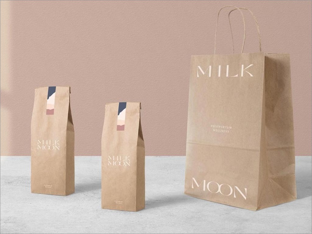 Milk Moon糖浆保健品手提袋设计