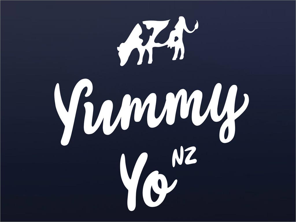 新西兰Yummy Yo奶制品冷饮店logo设计