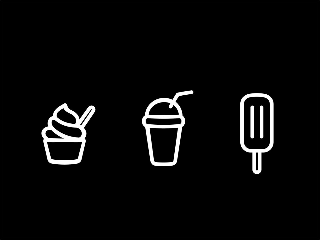 新西兰Yummy Yo奶制品冷饮店品牌形象之图标设计