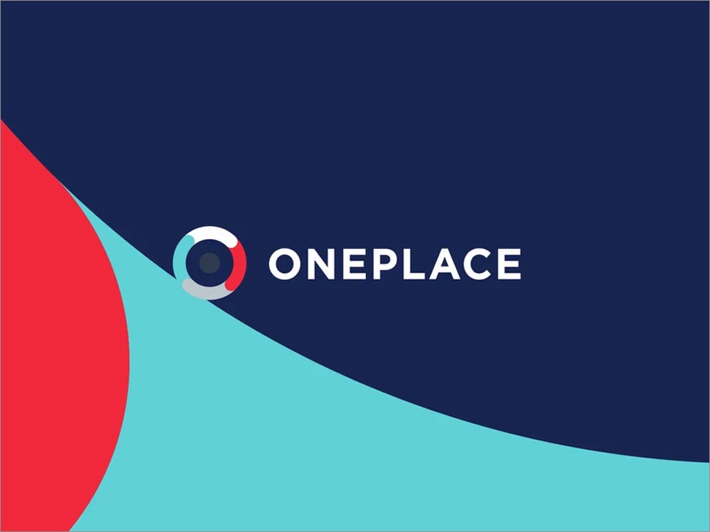 英国OnePlace客户关系管理系统品牌形象辅助图形设计
