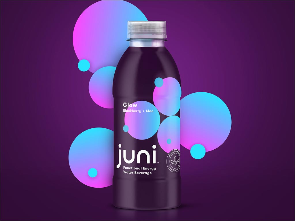 美国Juni黑莓+芦荟功能性植物饮料包装设计