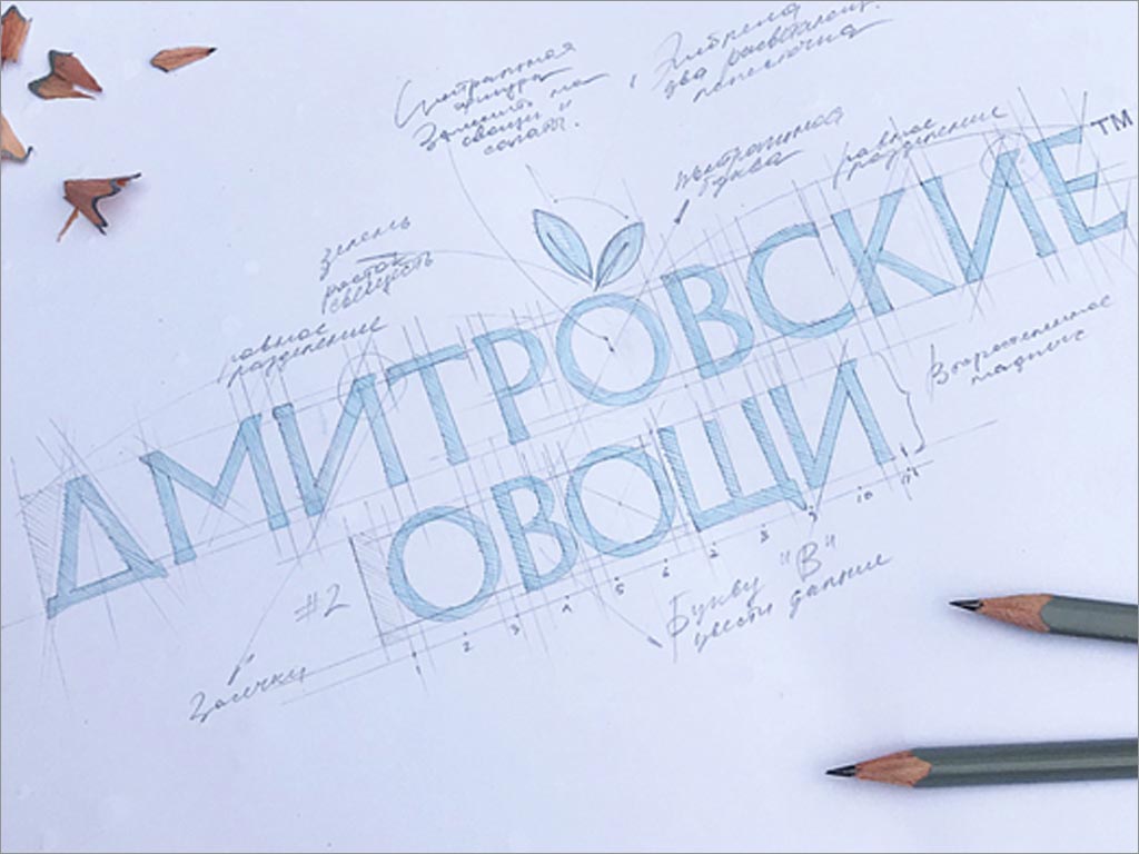 俄罗斯德米特罗夫蔬菜品牌logo设计之标准化制图