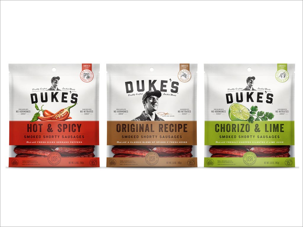 美国Duke烟熏香肠包装袋设计