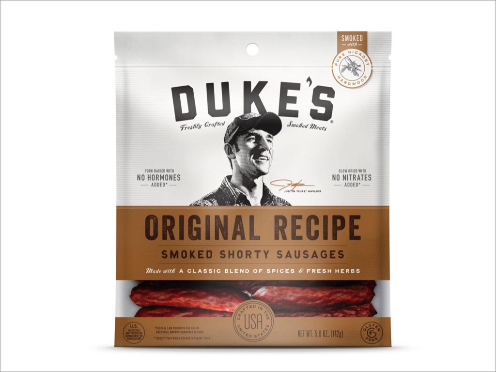 美国Duke烟熏原味香肠包装设计