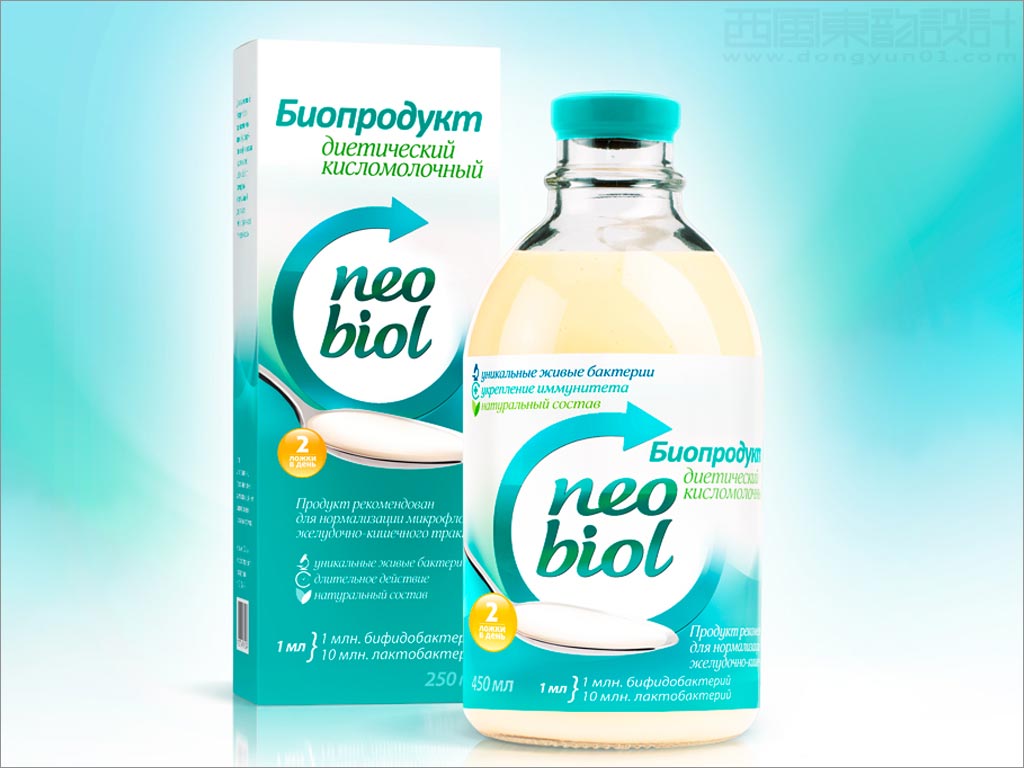 俄罗斯Neobiol膳食发酵乳产品包装设计