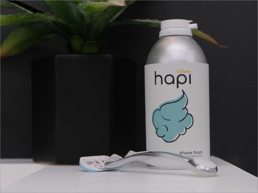 美国吉列旗下Hapi剃须液包装设计
