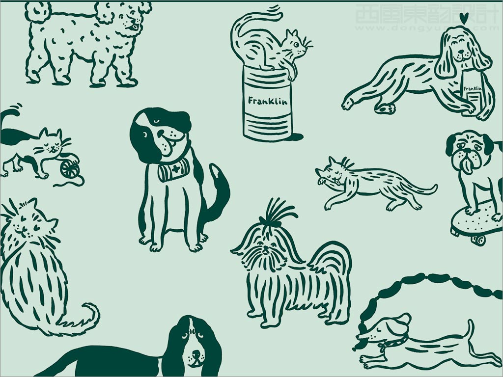 franklin宠物食品包装设计之插画设计