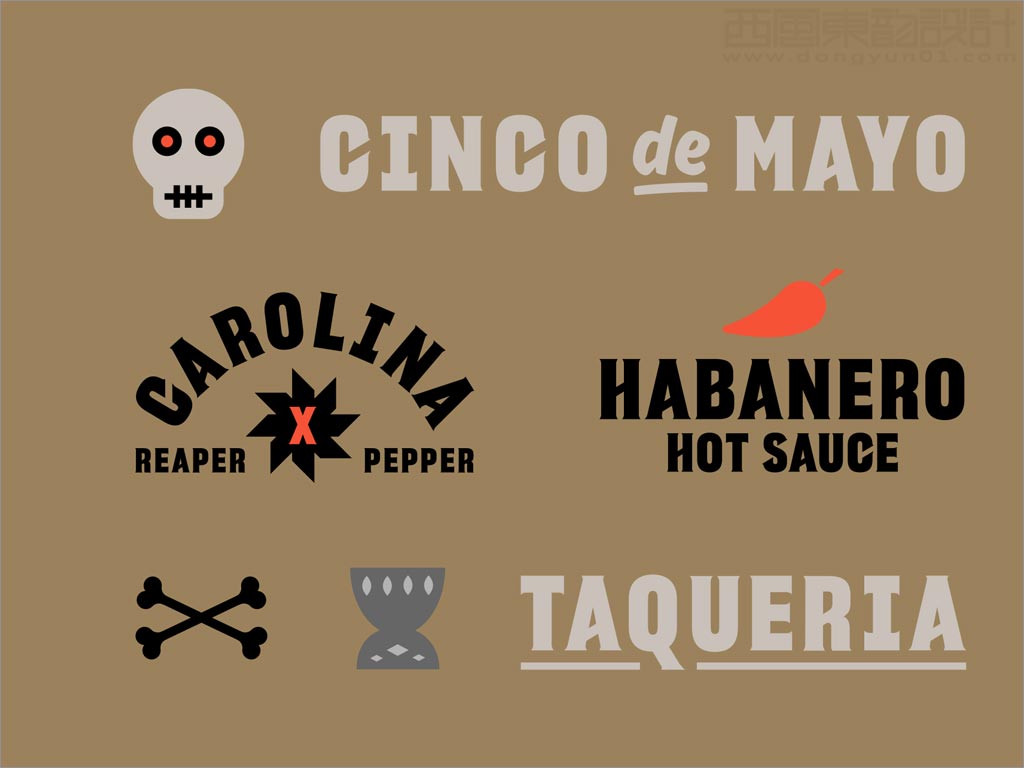 墨西哥黑马辣酱调味品包装设计之字体设计