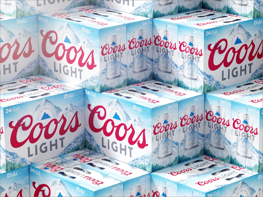 美国Coors Light啤酒外箱包装设计