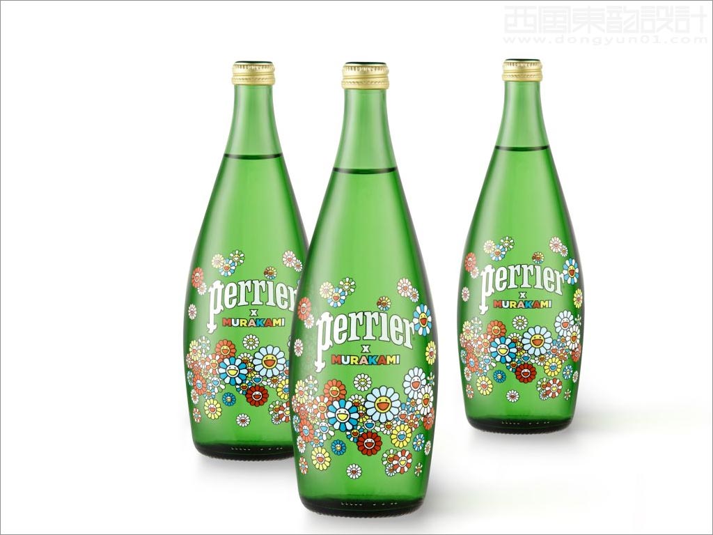 法国Perrier与日本艺术家村上隆合作苏打水包装设计