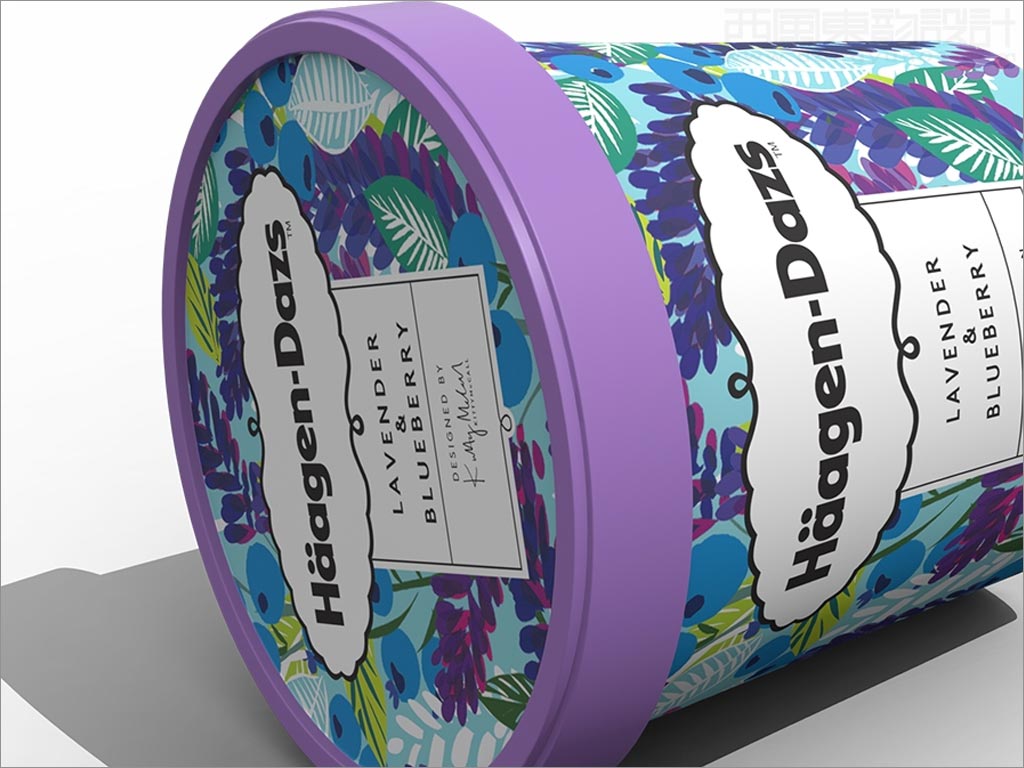 采用独特插画的美国哈根达斯冰淇淋包装设计之实物照片