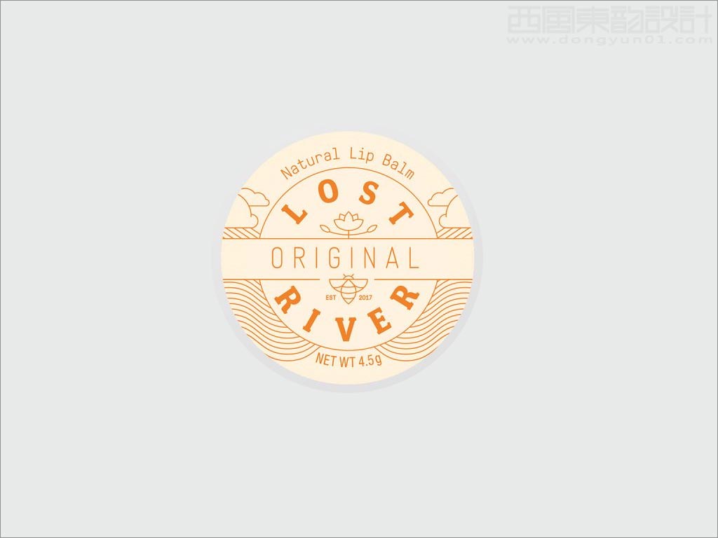 清新美丽的Lost River蜂蜜品牌logo设计