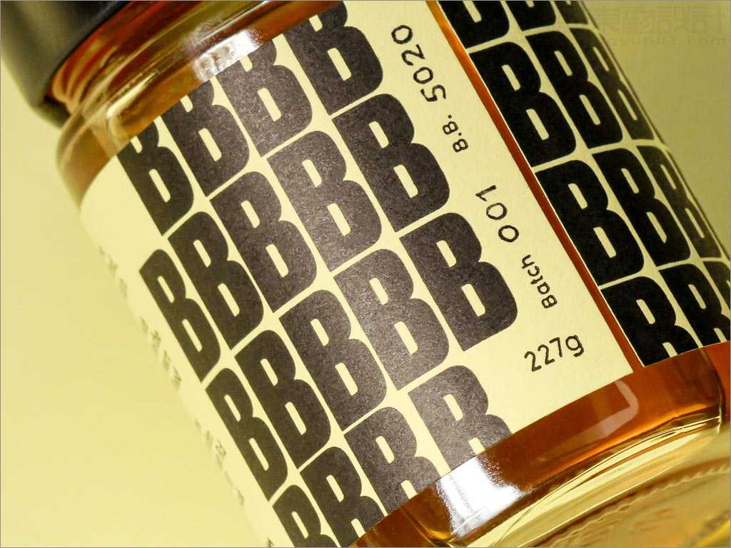 有趣的英国B's Bees蜂蜜包装设计之局部细节展示