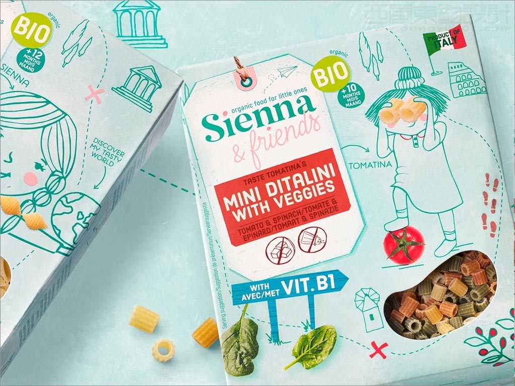 比利时Sienna＆Friends休闲食品包装设计