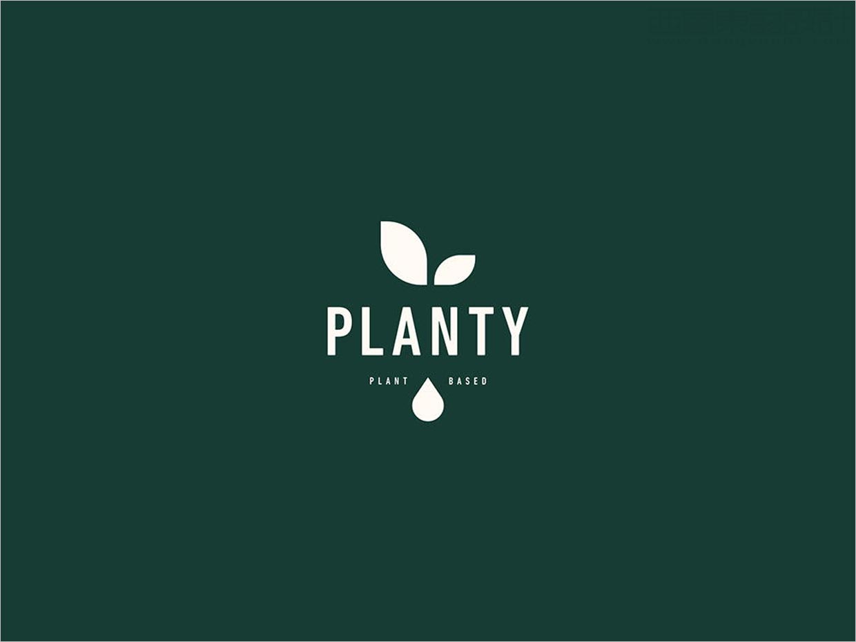 Planty有机植物奶logo设计