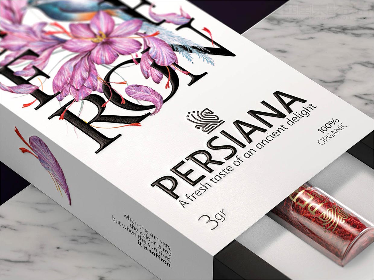 伊朗Persaina藏红花包装盒设计