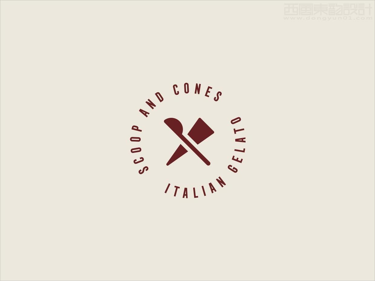 Scoop＆Cones冰淇淋logo图形设计