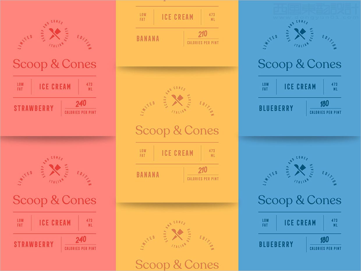 Scoop＆Cones冰淇淋标签包装设计