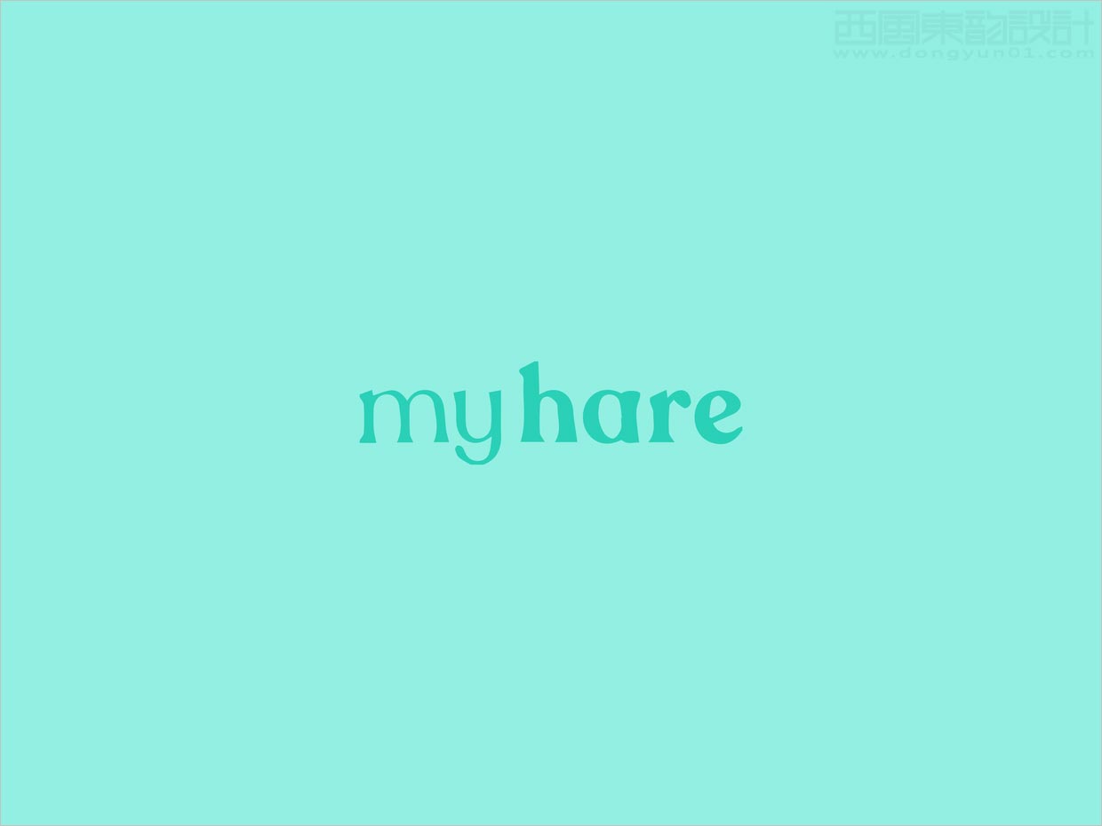 美国MyHare身体护理脱毛蜡条logo字体设计