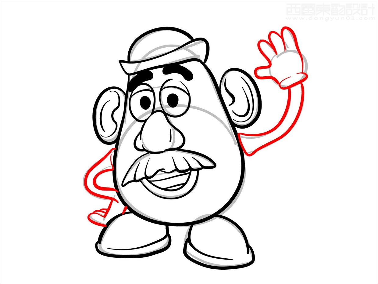 美国孩之宝Potato Head玩具卡通形象设计之手绘草图