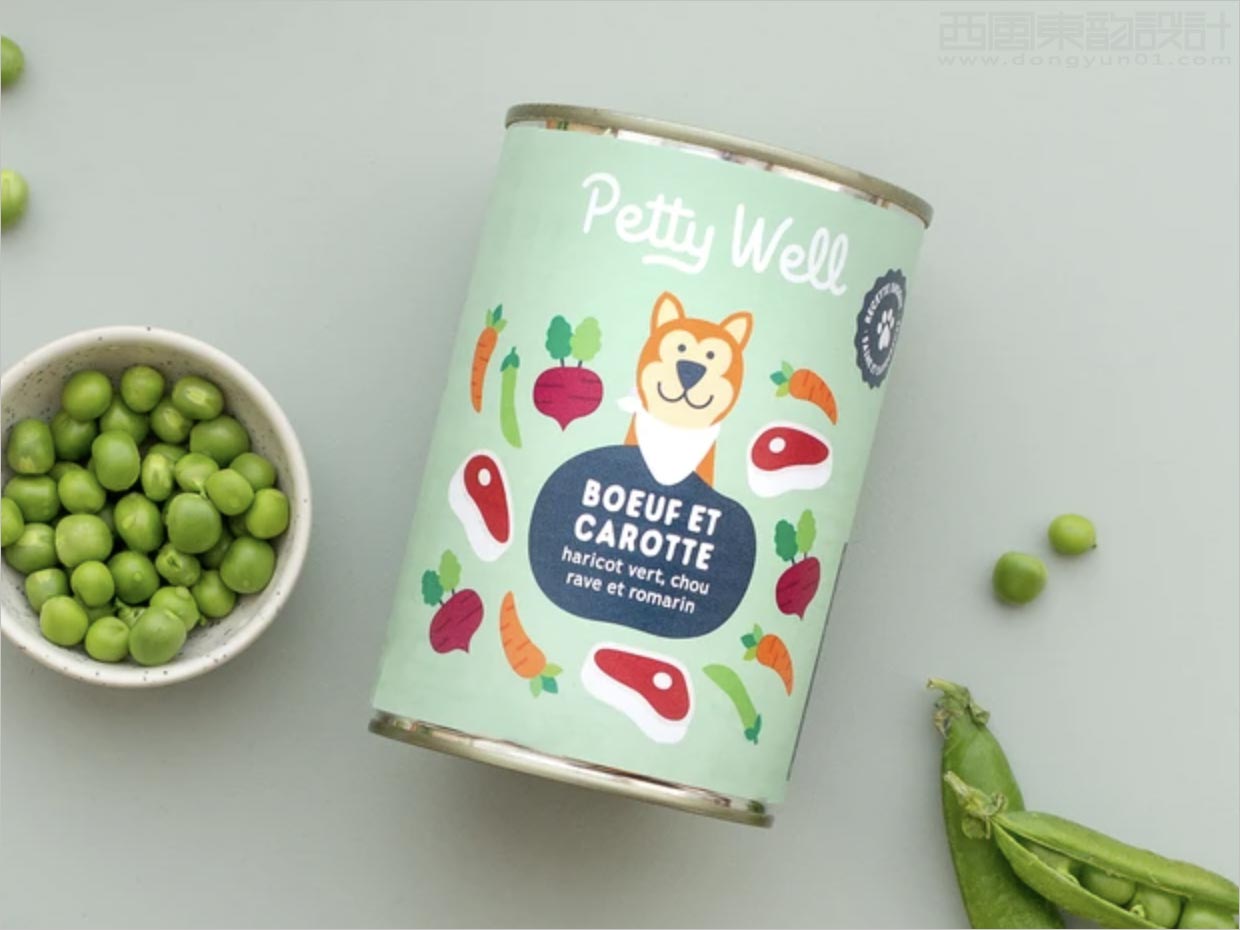 法国Petty Well宠物狗粮食品包装设计