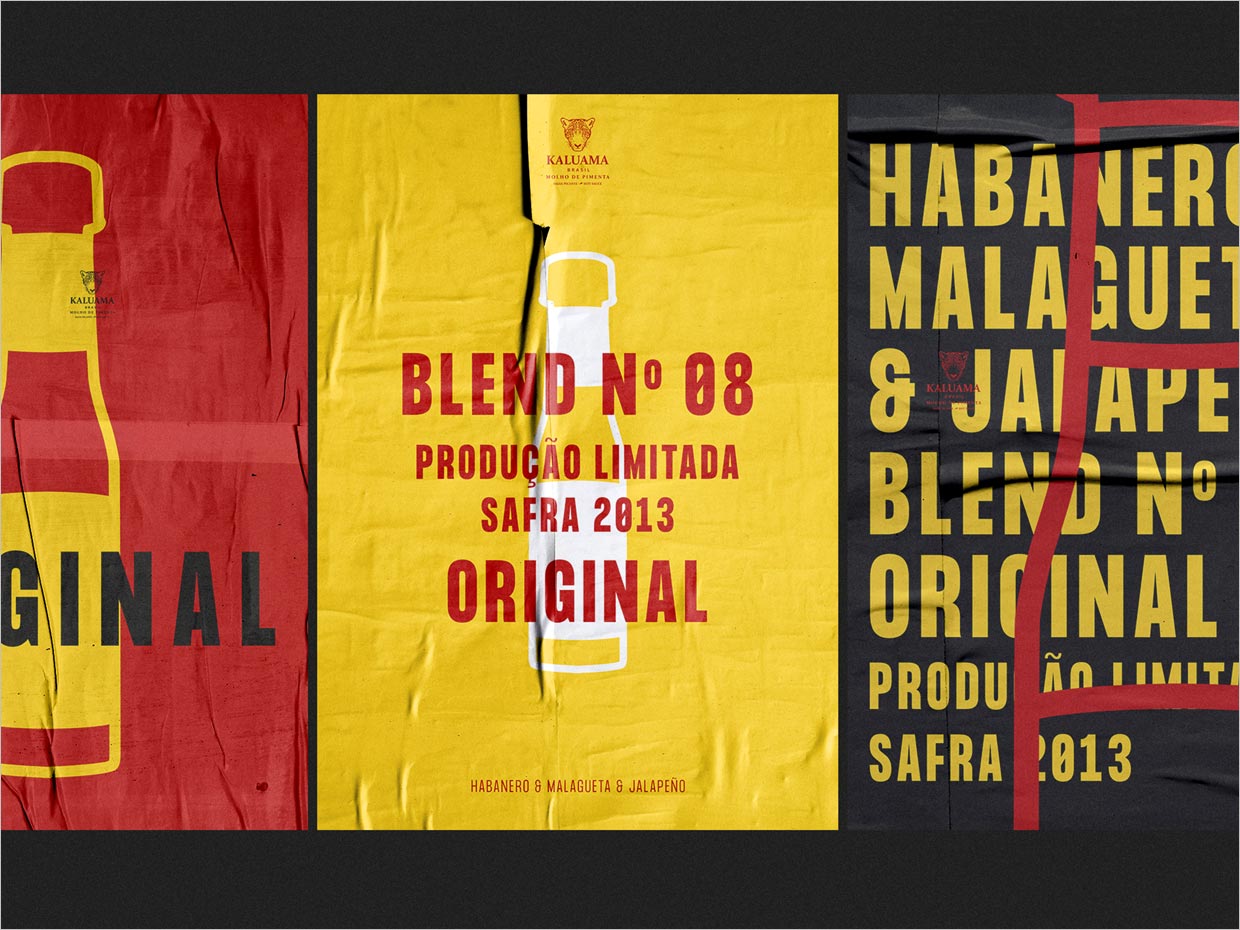 巴西Kaluama辣椒酱调味品海报设计