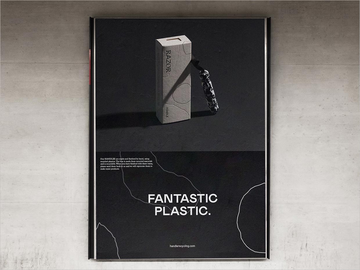 具有可持续性的英国Handle美容用品海报设计