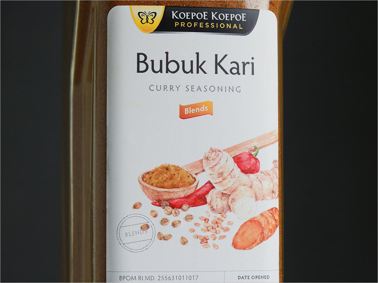 印度尼西亚Koepoe Koepoe姜粉调味料瓶签包装设计之实物照片