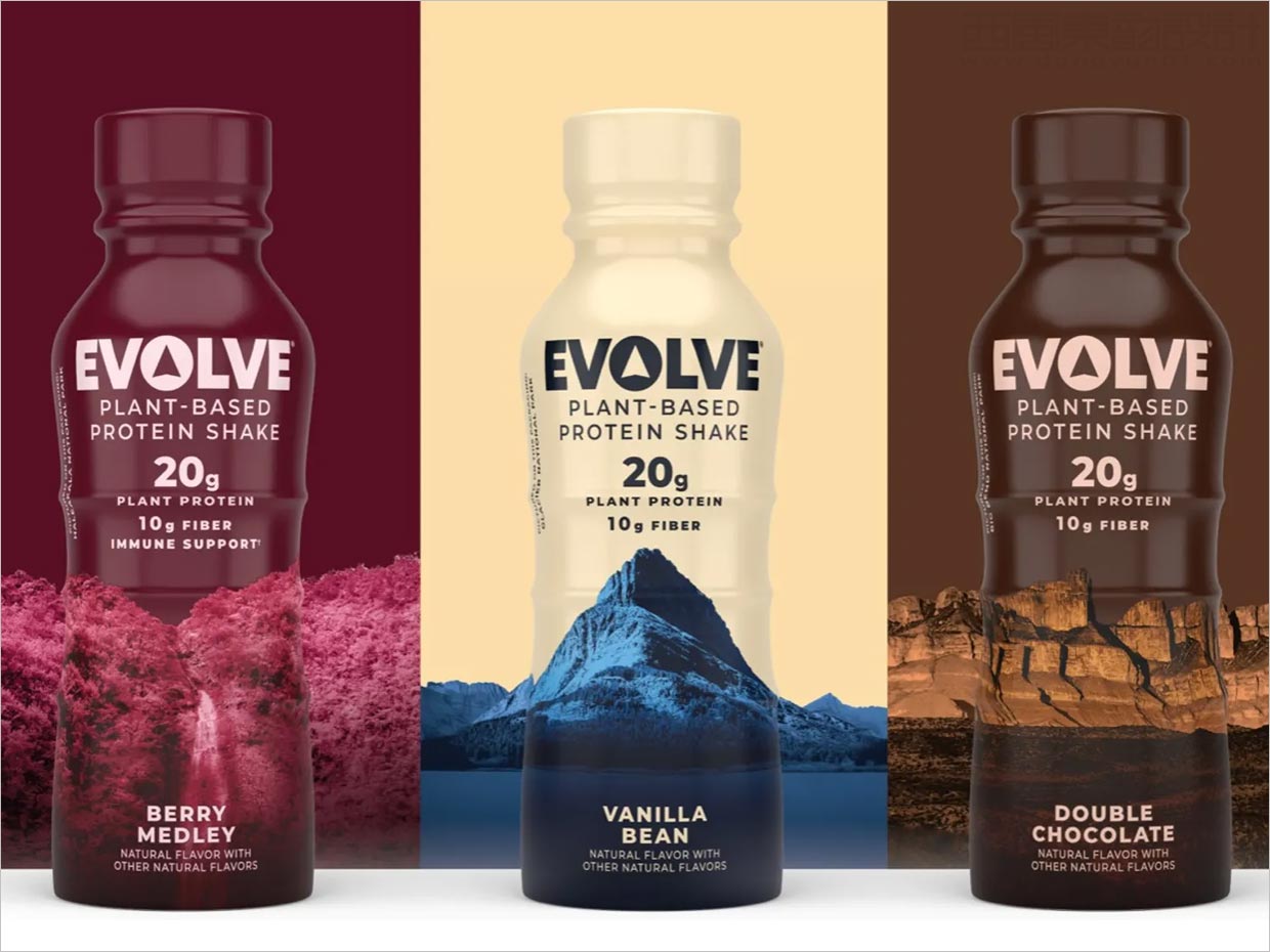 百事可乐旗下EVOLVE植物基蛋白质饮料包装设计