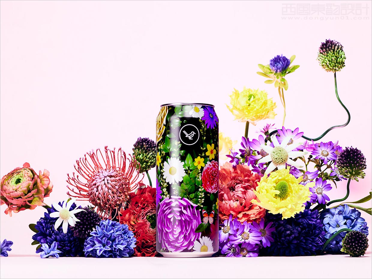 展示花艺的韩国Bring Spring精酿啤酒包装设计