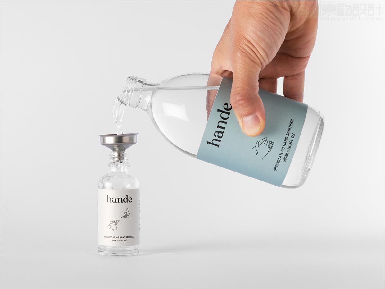 英国Hande消毒剂洗手液日化用品瓶签包装设计