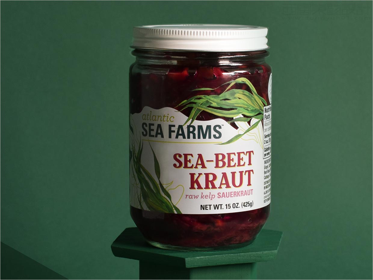 美国Atlantic Sea Farms即食海带瓶签包装设计