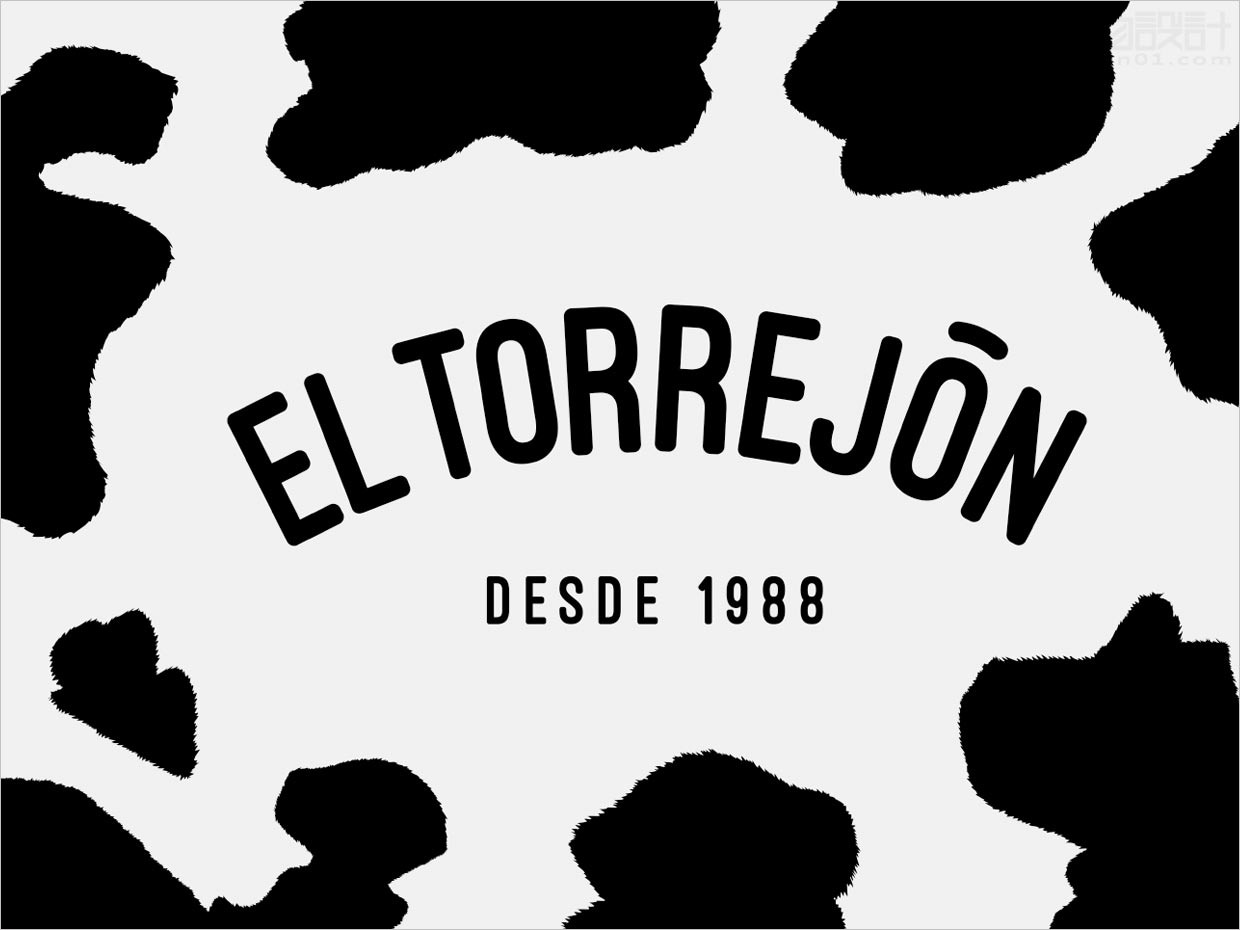 西班牙ElTorrejon鲜牛奶瓶签包装设计