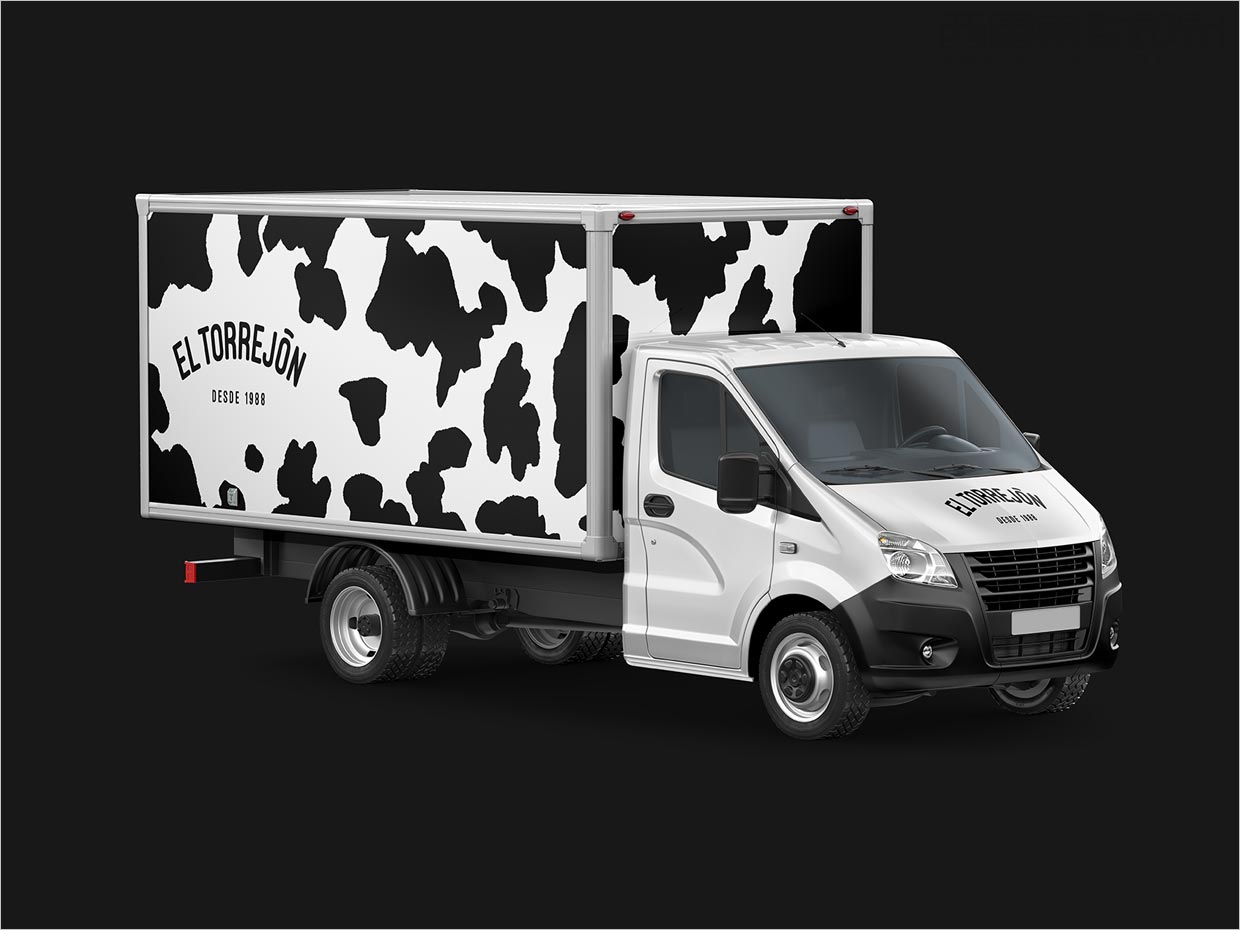 西班牙ElTorrejon鲜牛奶VI设计之车体广告设计