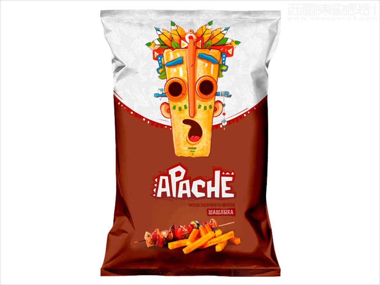 亚美尼亚Apache儿童薯条薯片休闲食品包装设计