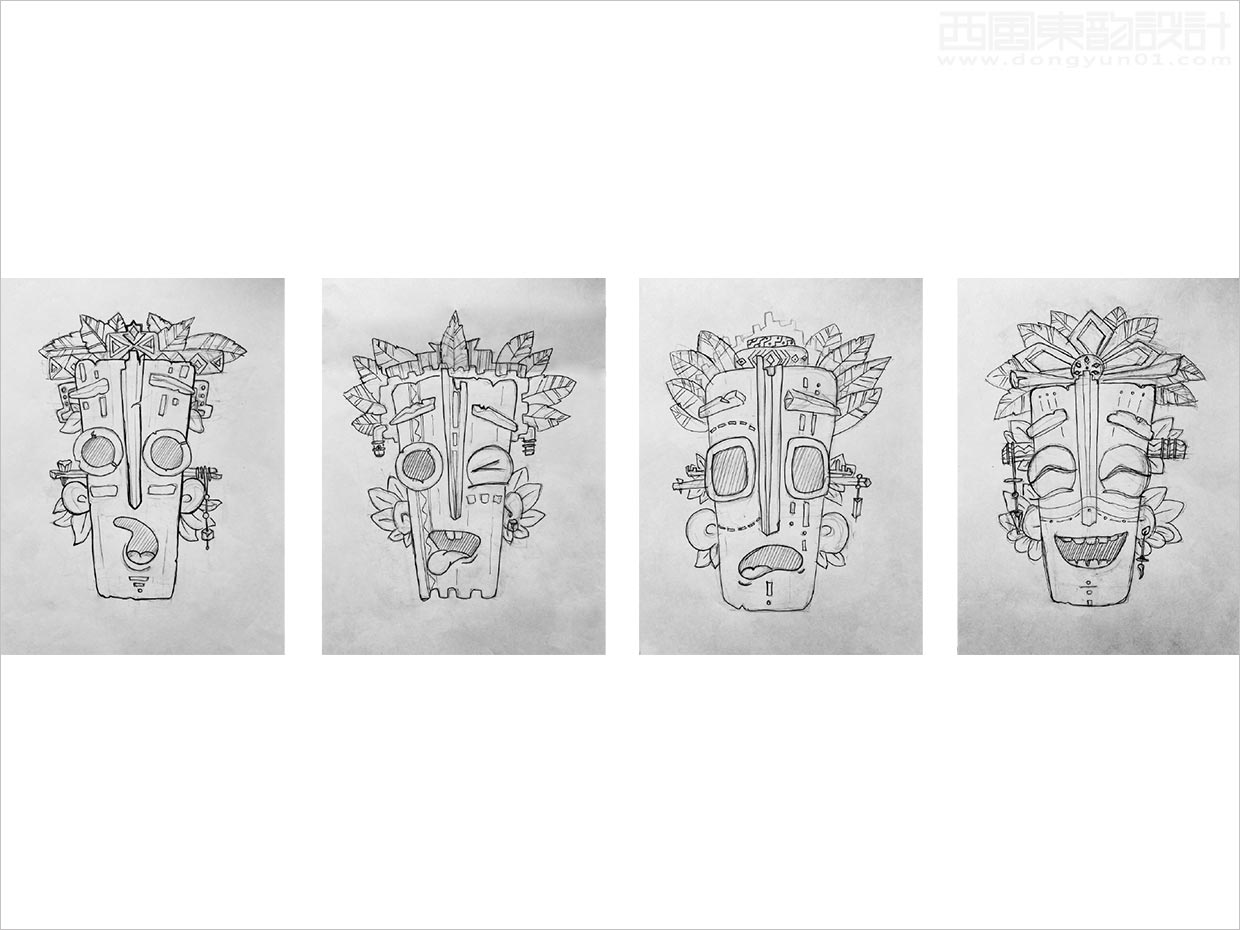 亚美尼亚Apache儿童薯条薯片休闲食品包装设计之插图手绘草图