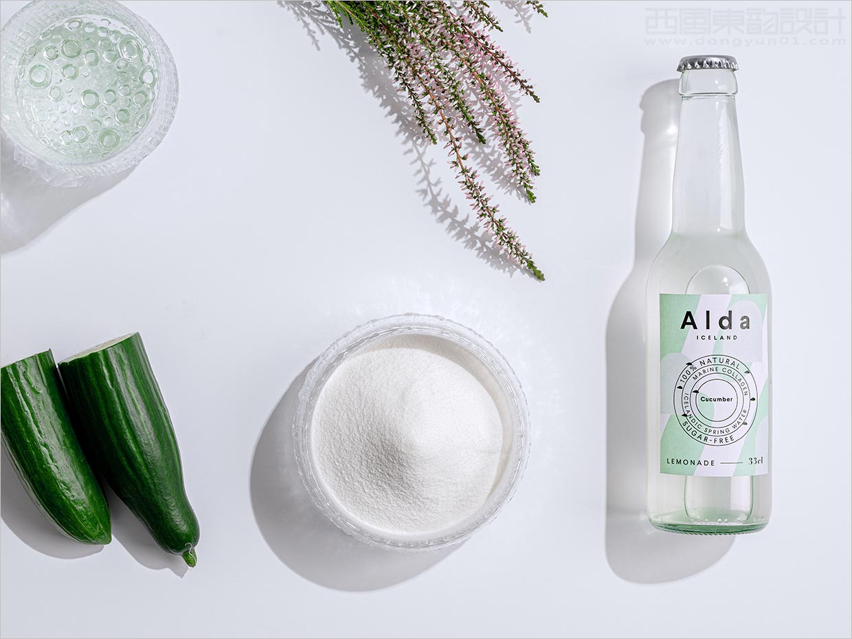 冰岛Alda黄瓜柠檬水饮料包装设计