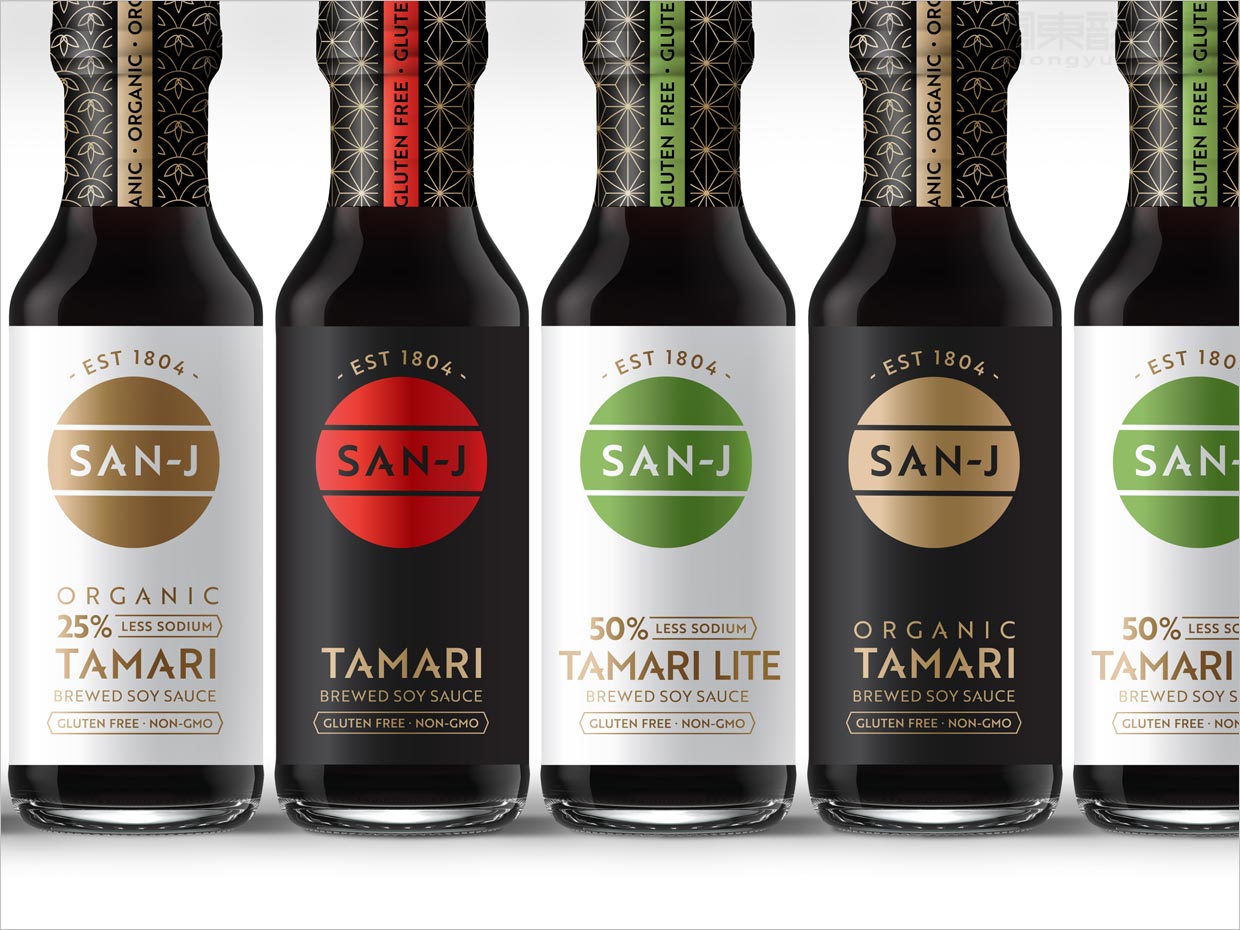 日本San-J酱油调味品包装设计