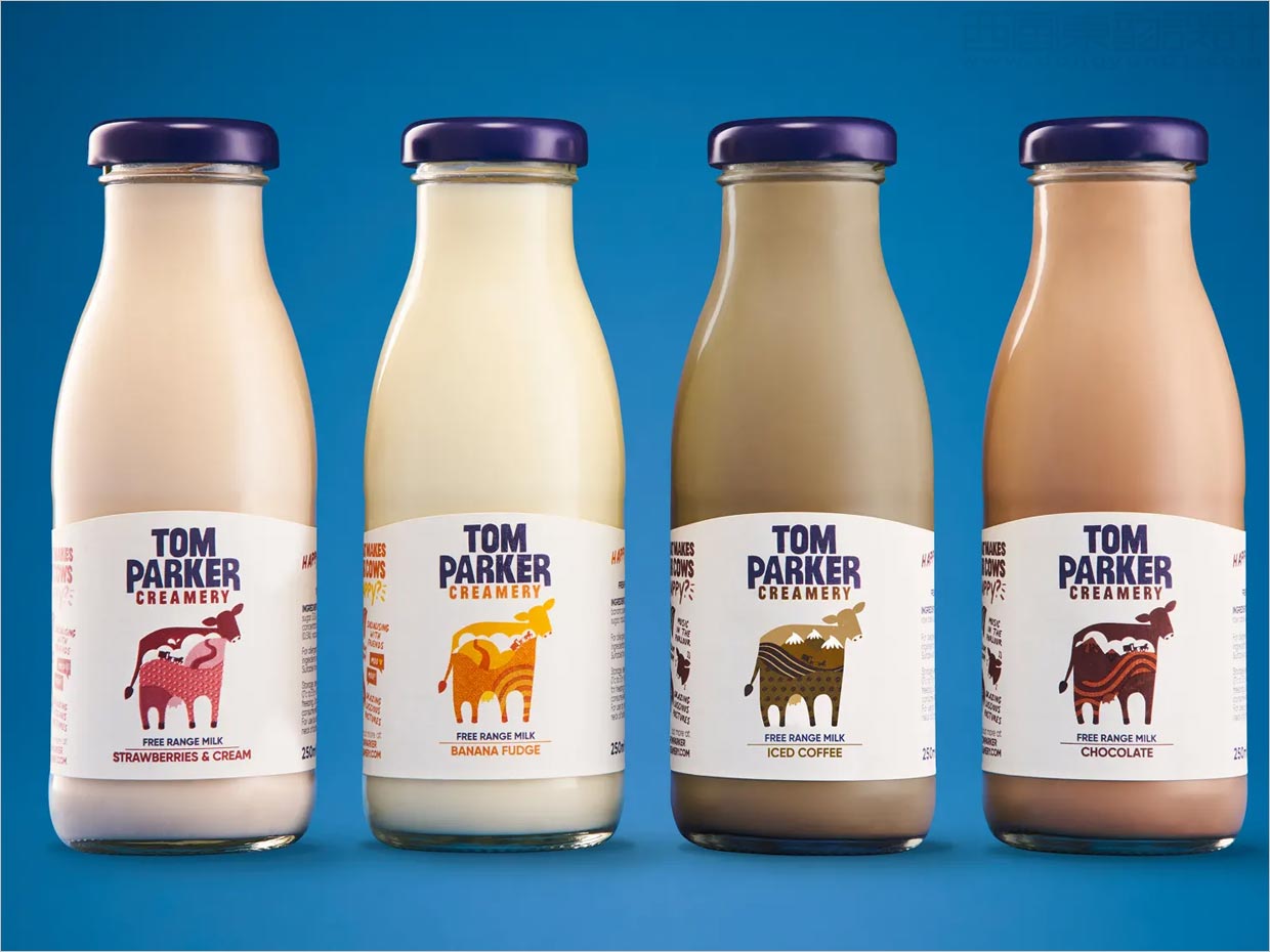 英国Tom Parker Creamery牛奶包装设计