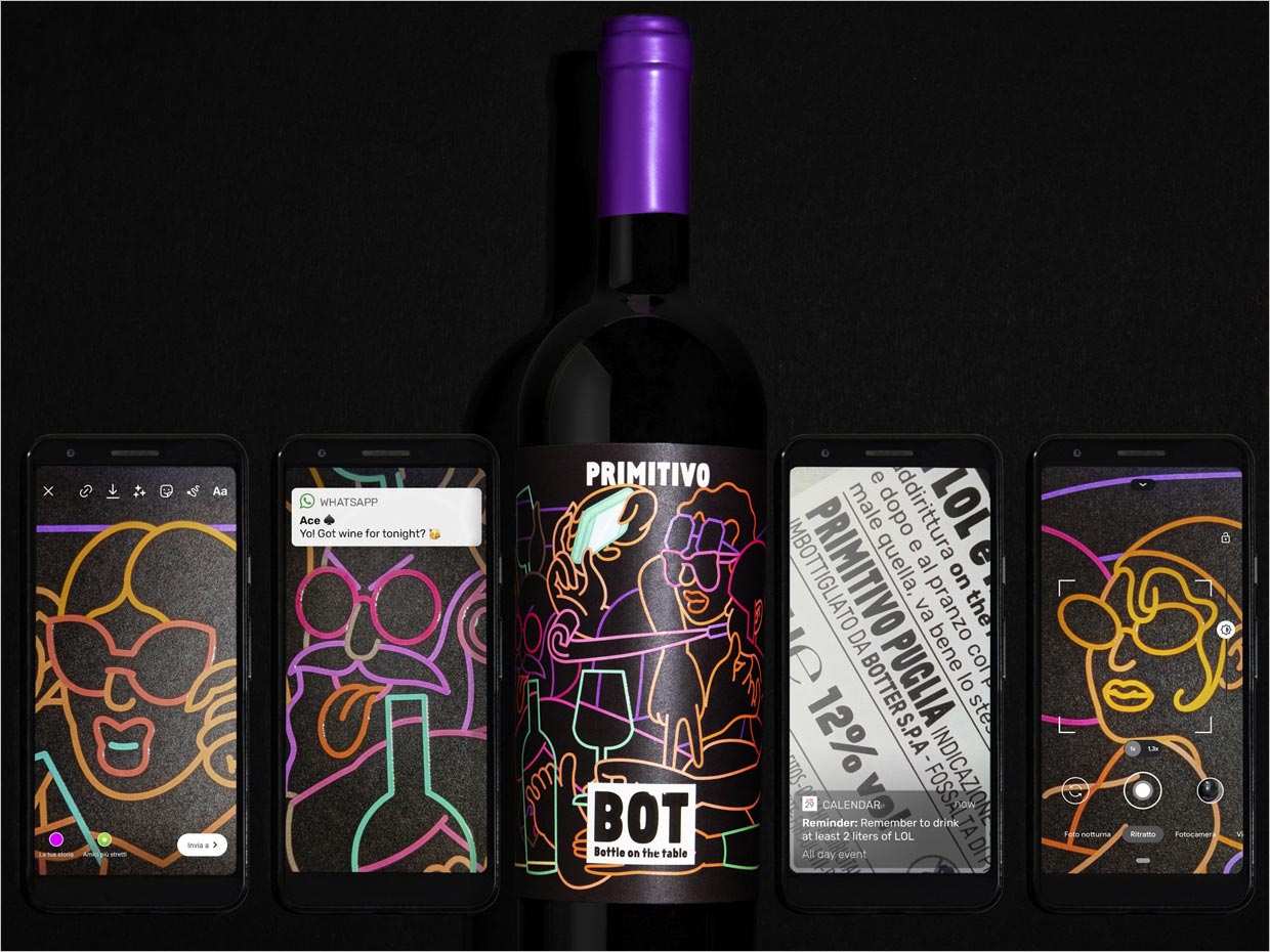 面向千禧一代社交媒体的意大利BOT葡萄酒包装设计之标签设计