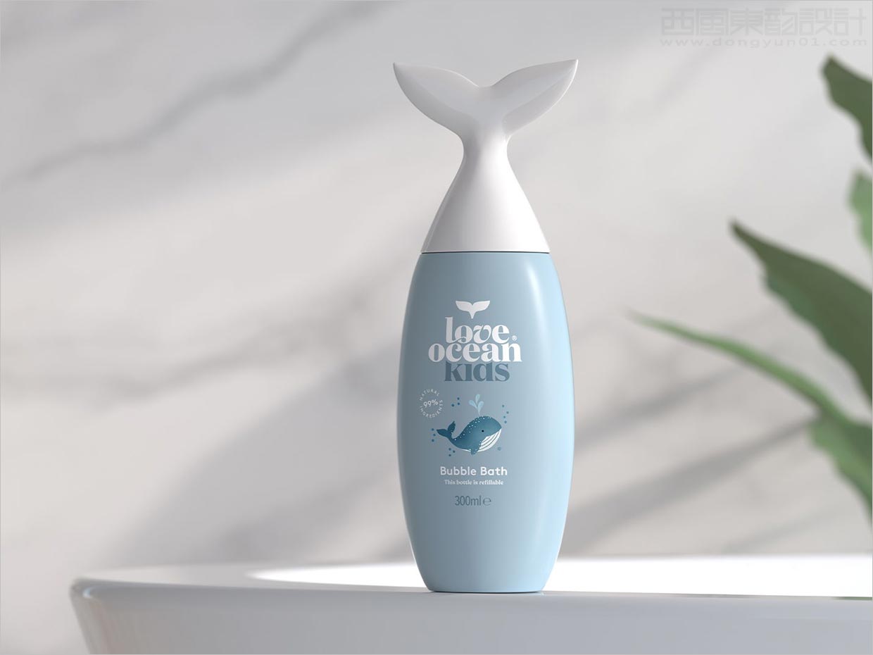 独特的Love Ocean儿童沐浴护肤日化用品包装设计