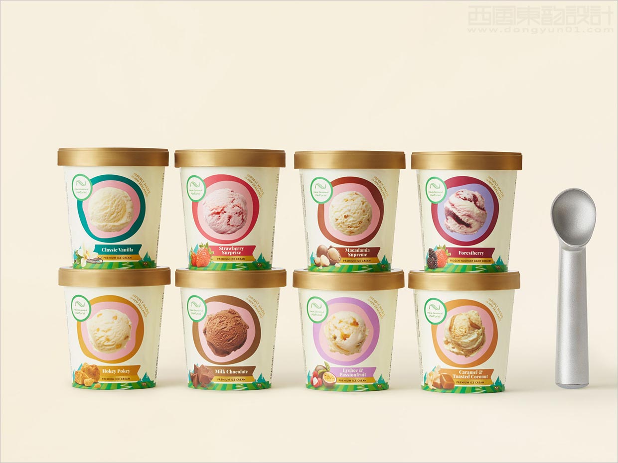 我们喜欢这个品牌使用剪纸插图和摄影的冰淇淋包装设计