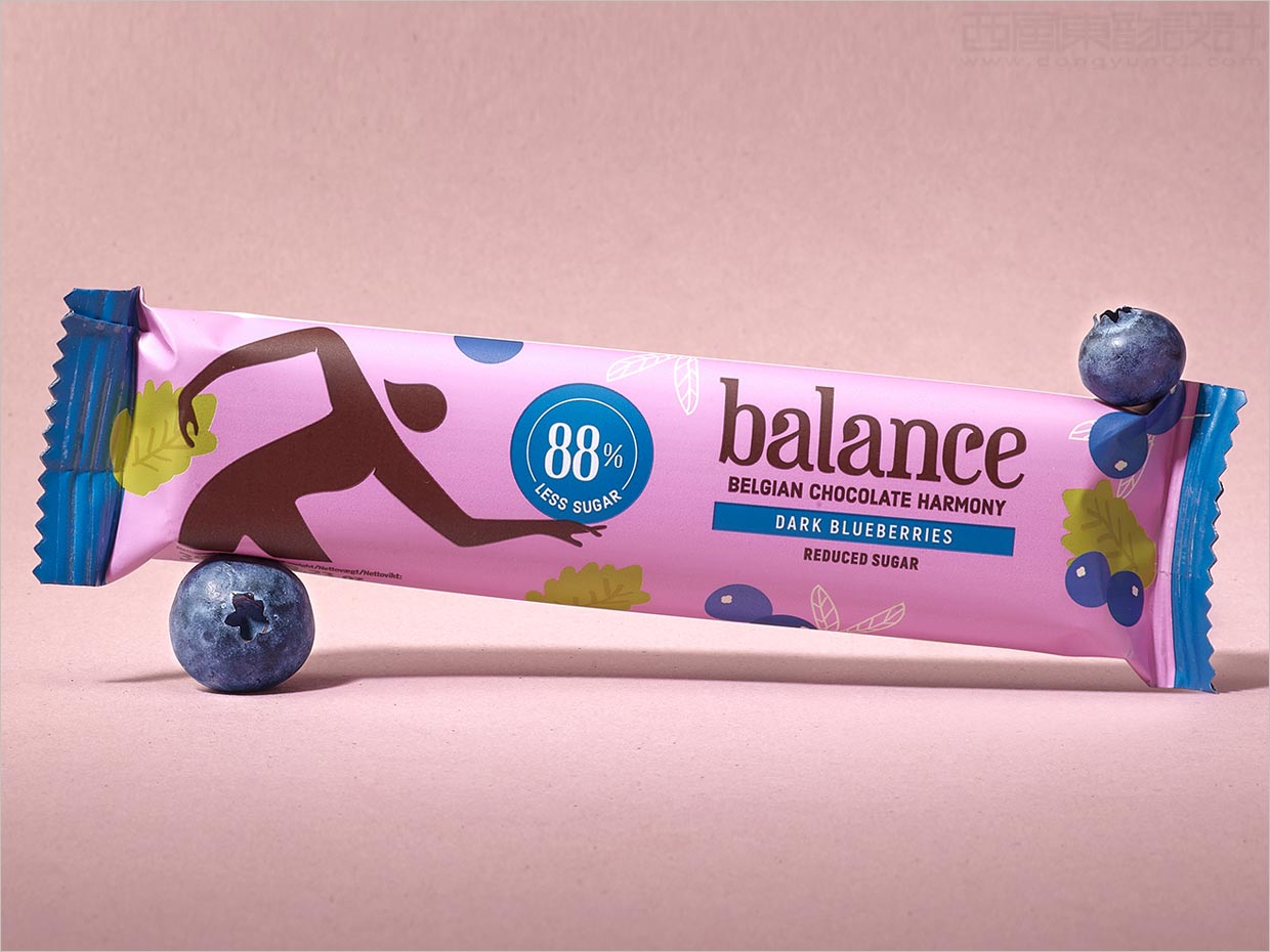 比利时Balance蓝莓巧克力休闲食品包装设计