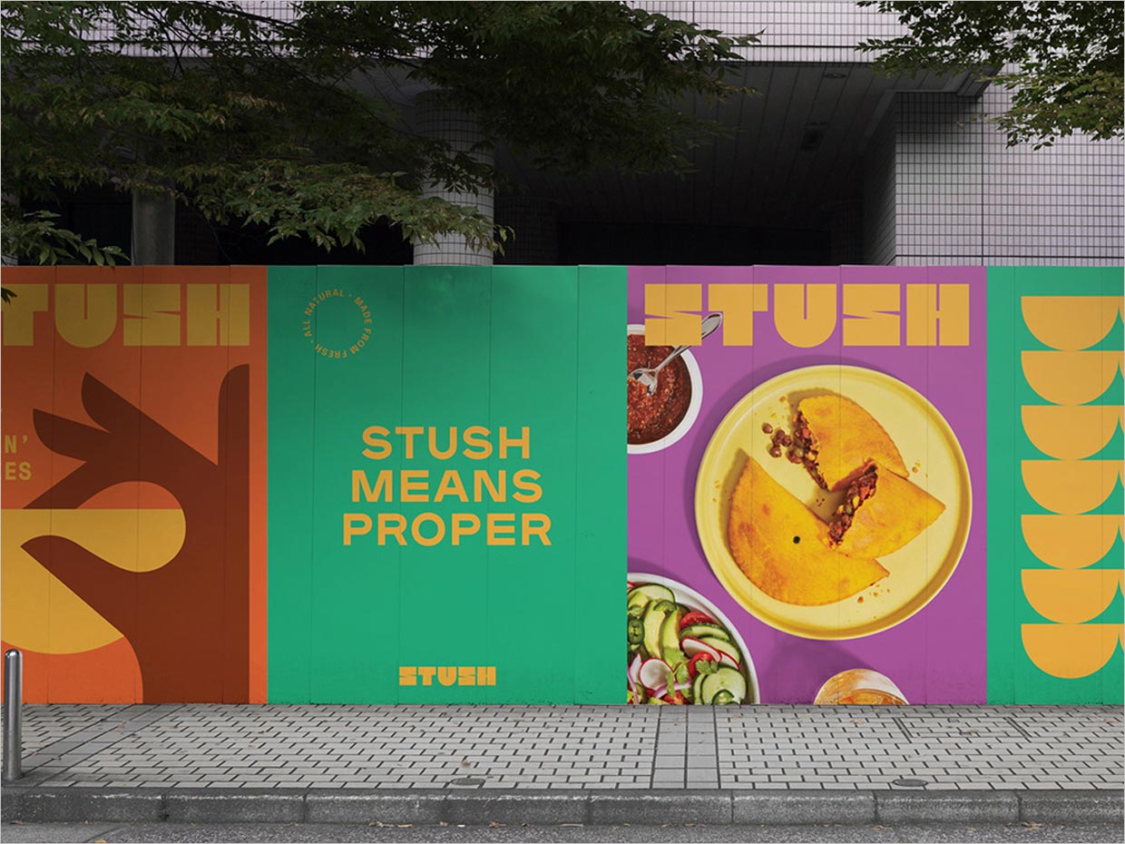 牙买加Stush黄油肉馅饼食品户外广告设计