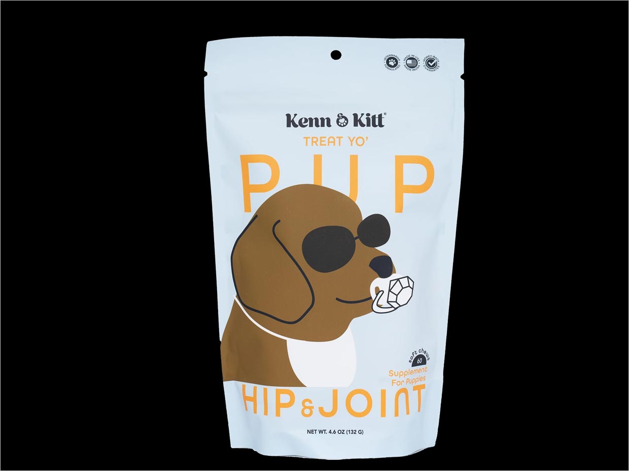 美国Kenn&Kitt宠物狗幼犬髋关节营养保健食品补充剂包装设计