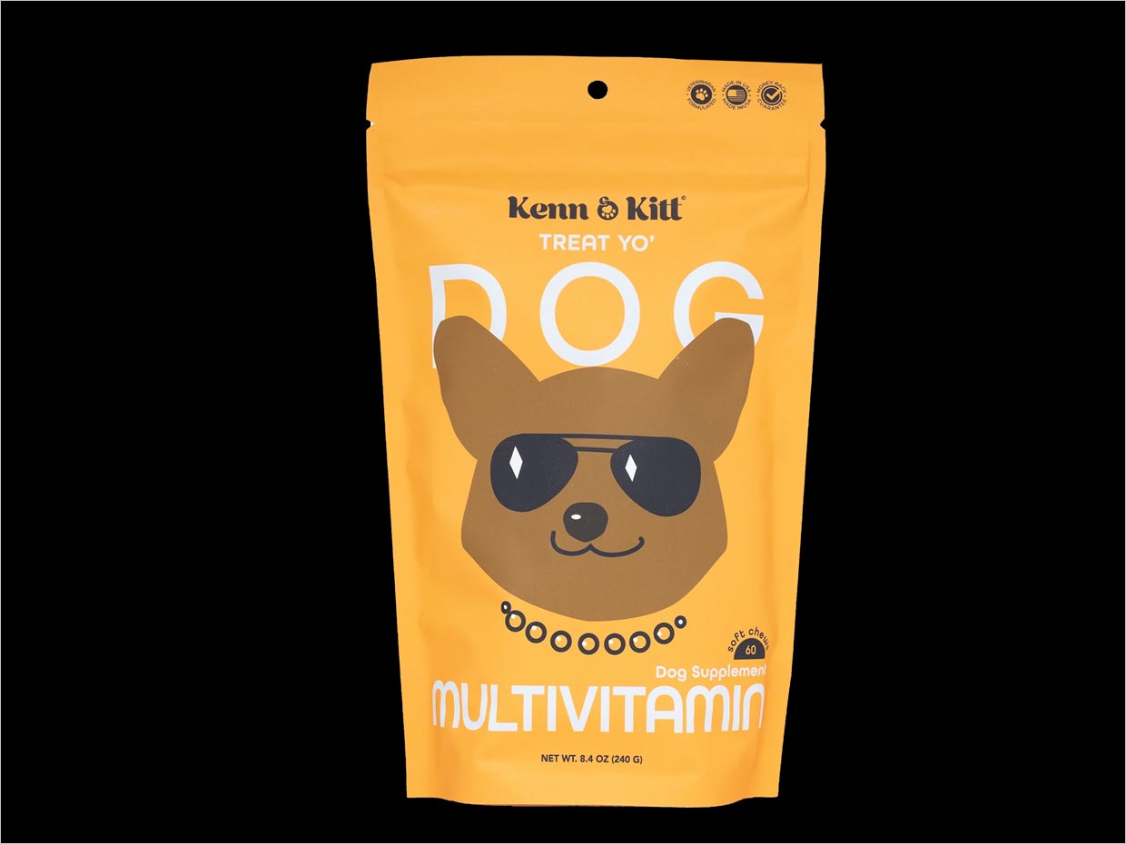 美国Kenn&Kitt宠物狗多种维生素营养保健食品补充剂包装设计