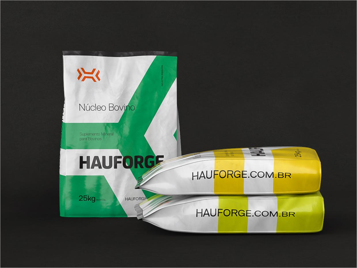 巴西Hauforge宠物保健品营养补充剂包装袋侧面与正面设计