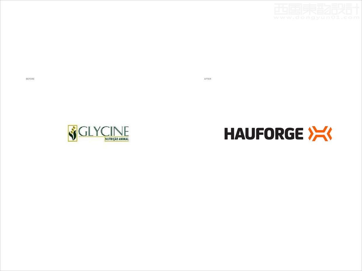 巴西Hauforge宠物保健品营养补充剂新旧logo设计对比