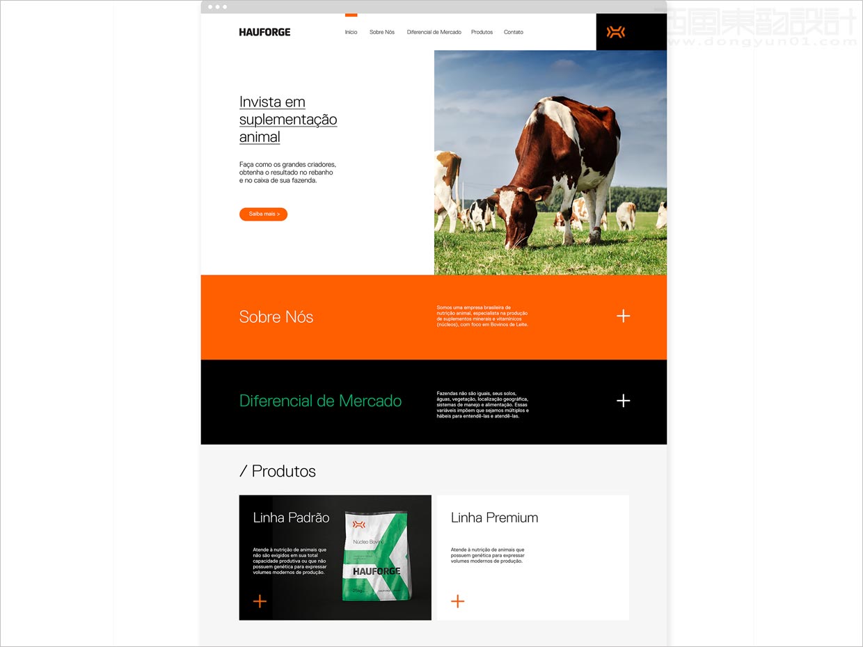 巴西Hauforge宠物保健品营养补充剂网站页面设计