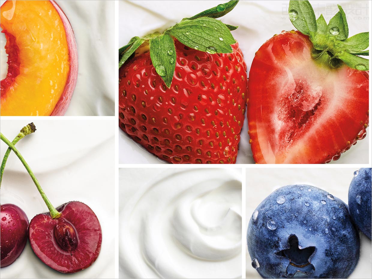 希腊Oikos水果酸奶包装设计之水果摄影